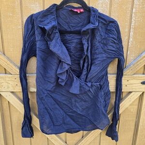 Ruffled Long Sleeve Blouse